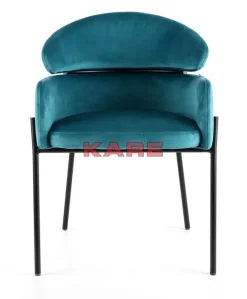 KARE Design Armlehnstuhl Alexia Velvet Blau- Stühle