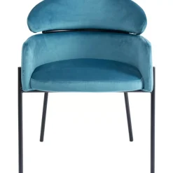 KARE Design Armlehnstuhl Alexia Velvet Blau- Stühle