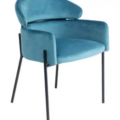 KARE Design Armlehnstuhl Alexia Velvet Blau- Stühle