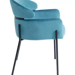 KARE Design Armlehnstuhl Alexia Velvet Blau- Stühle