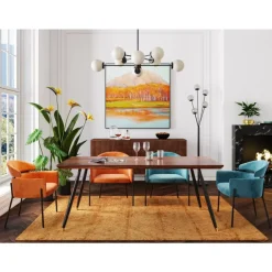 KARE Design Armlehnstuhl Alexia Velvet Orange- Stühle