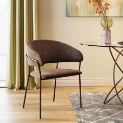 KARE Design Armlehnstuhl Belle Cord Braun (2/Set)- Stühle