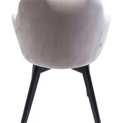 KARE Design Armlehnstuhl Black Lady Velvet Grau- Stühle