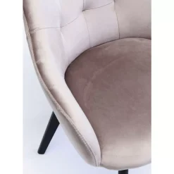 KARE Design Armlehnstuhl Black Lady Velvet Grau- Stühle