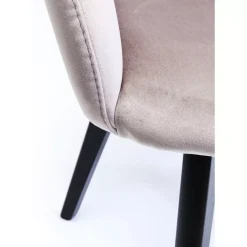 KARE Design Armlehnstuhl Black Lady Velvet Grau- Stühle