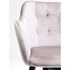 KARE Design Armlehnstuhl Black Lady Velvet Grau- Stühle