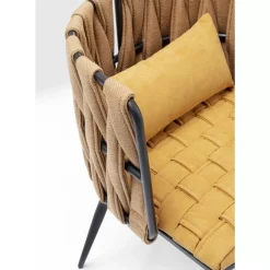 KARE Design Armlehnstuhl Cheerio Gelb Inkl. Kissen- Stühle