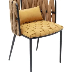 KARE Design Armlehnstuhl Cheerio Gelb Inkl. Kissen- Stühle