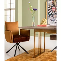 KARE Design Armlehnstuhl Chelsea Braun- Stühle