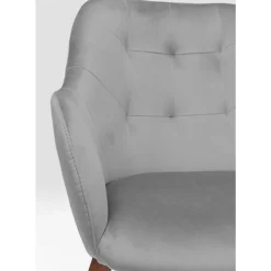 KARE Design Armlehnstuhl Dark Lady Velvet Grau- Stühle