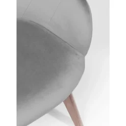 KARE Design Armlehnstuhl Dark Lady Velvet Grau- Stühle