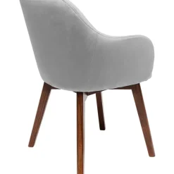 KARE Design Armlehnstuhl Dark Lady Velvet Grau- Stühle