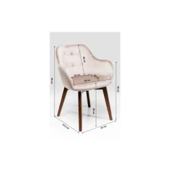 KARE Design Armlehnstuhl Dark Lady Velvet Grau- Stühle