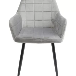 KARE Design Armlehnstuhl Kim Grau- Stühle