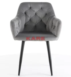KARE Design Armlehnstuhl Kira Grau- Stühle