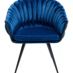 KARE Design Armlehnstuhl Knot Blau- Stühle