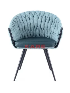 KARE Design Armlehnstuhl Knot Petrol- Stühle