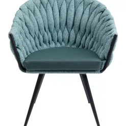 KARE Design Armlehnstuhl Knot Petrol- Stühle