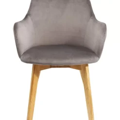 KARE Design Armlehnstuhl Lady Velvet Grau- Stühle