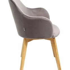 KARE Design Armlehnstuhl Lady Velvet Grau- Stühle