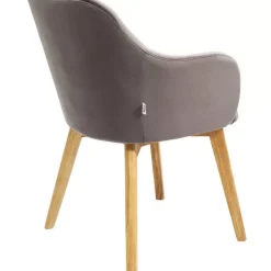 KARE Design Armlehnstuhl Lady Velvet Grau- Stühle