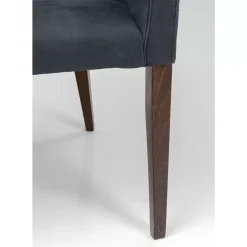 KARE Design Armlehnstuhl Mode Leder Anthrazit- Stühle