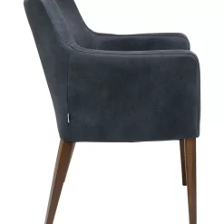 KARE Design Armlehnstuhl Mode Leder Anthrazit- Stühle