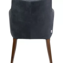 KARE Design Armlehnstuhl Mode Leder Anthrazit- Stühle