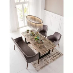 KARE Design Armlehnstuhl Mode Velvet Grau- Stühle