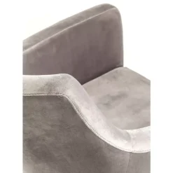KARE Design Armlehnstuhl Mode Velvet Grau- Stühle