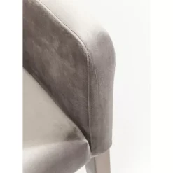 KARE Design Armlehnstuhl Mode Velvet Grau- Stühle