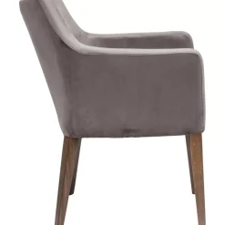 KARE Design Armlehnstuhl Mode Velvet Grau- Stühle