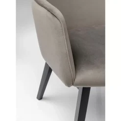 KARE Design Armlehnstuhl Modino Velvet Grau- Stühle