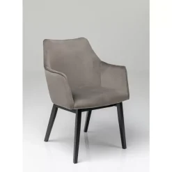 KARE Design Armlehnstuhl Modino Velvet Grau- Stühle