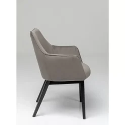 KARE Design Armlehnstuhl Modino Velvet Grau- Stühle