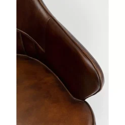 KARE Design Armlehnstuhl Rumba Leder Braun- Stühle