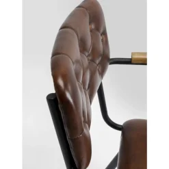 KARE Design Armlehnstuhl Salsa Leder Braun- Stühle