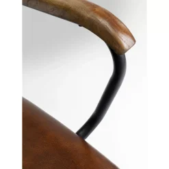 KARE Design Armlehnstuhl Salsa Leder Braun- Stühle