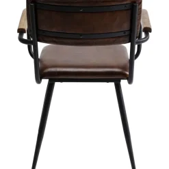 KARE Design Armlehnstuhl Salsa Leder Braun- Stühle