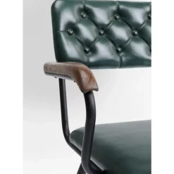 KARE Design Armlehnstuhl Salsa Leder Dunkelgrun- Stühle