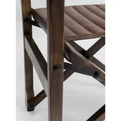 KARE Design Armlehnstuhl Twist Leder Braun- Stühle