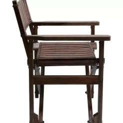 KARE Design Armlehnstuhl Twist Leder Braun- Stühle