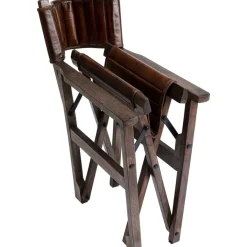 KARE Design Armlehnstuhl Twist Leder Braun- Stühle