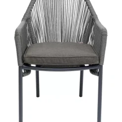 KARE Design Armlehnstuhl Wave Grau- Outdoormöbel