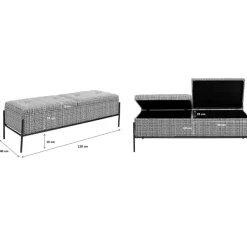 KARE Design Bank Buttons Storage B&W Gros- Sitzbänke