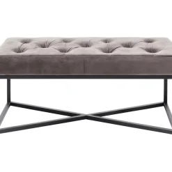 KARE Design Bank Crossover Grau Schwarz 90X40Cm- Sitzbänke