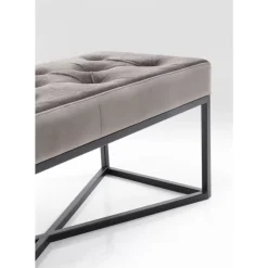 KARE Design Bank Crossover Grau Schwarz 90X40Cm- Sitzbänke