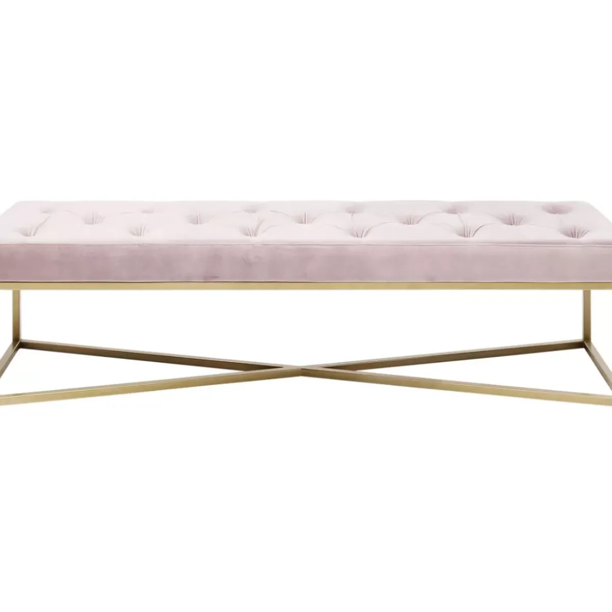 KARE Design Bank Crossover Rose Messing 150X40Cm- Sitzbänke