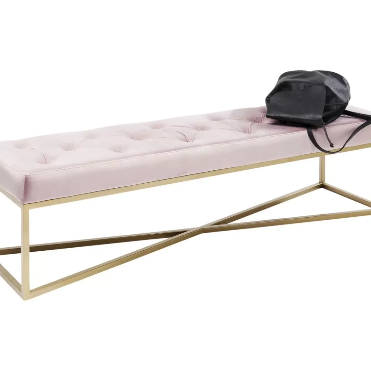 KARE Design Bank Crossover Rose Messing 150X40Cm- Sitzbänke