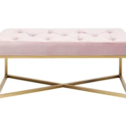 KARE Design Bank Crossover Rose Messing 90X40Cm- Sitzbänke